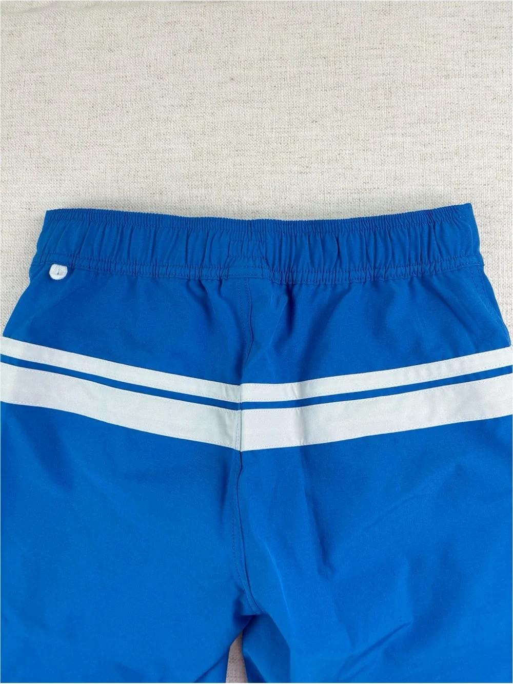 Crewcuts Boys' size‎ 12 striped swim Trunks blue and white